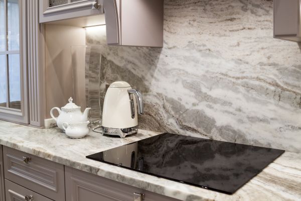 Marble Backsplash Installation